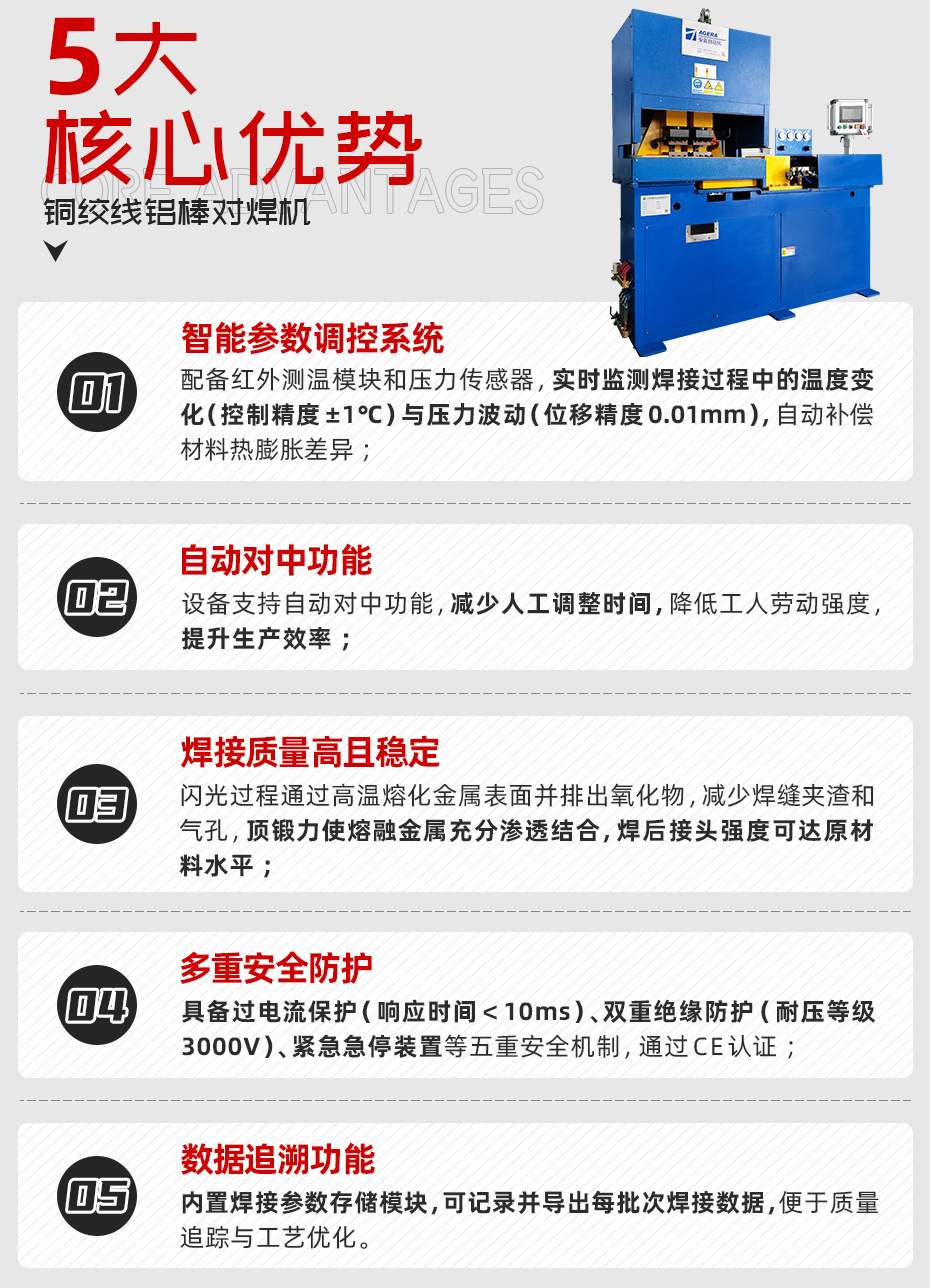 銅絞線鋁棒對焊機(jī)詳情核心優(yōu)勢