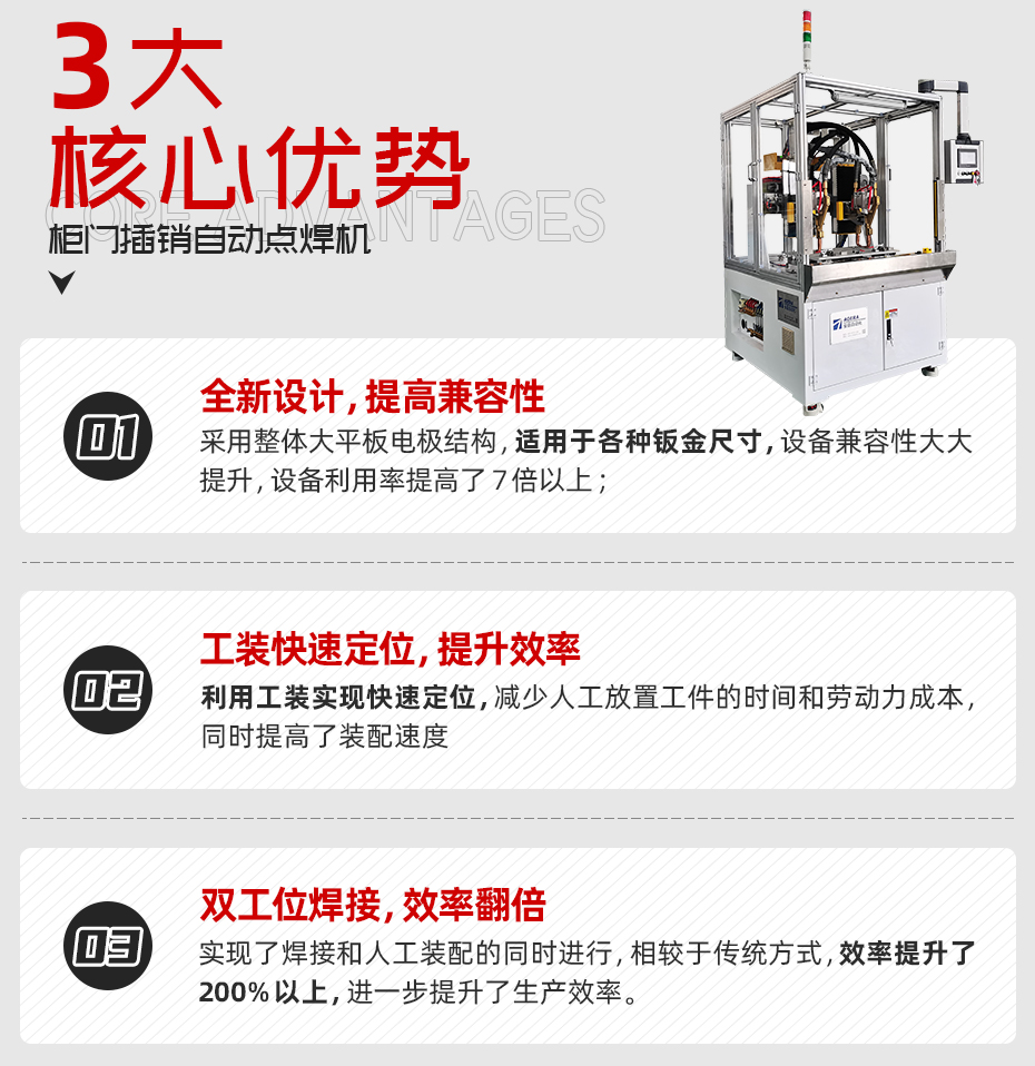 柜門插銷自動點(diǎn)焊機(jī)核心優(yōu)勢