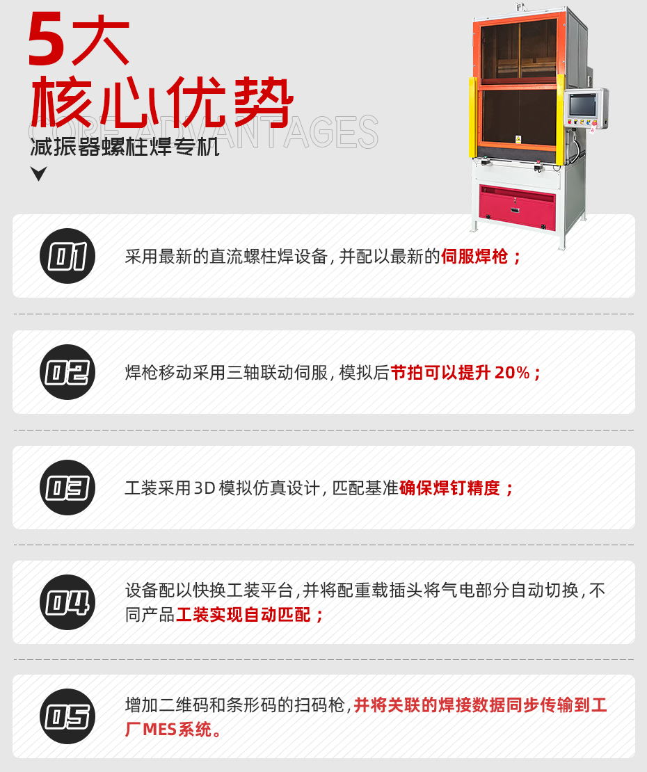 減振器螺柱焊專機核心優(yōu)勢